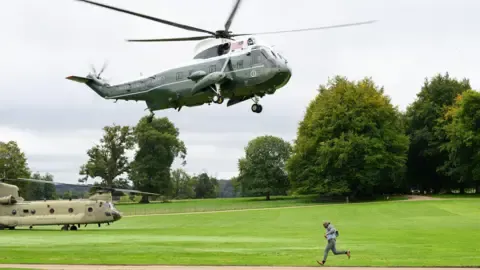 The US President Diverted and Forced to Change Helicopters On the Way to Stansted